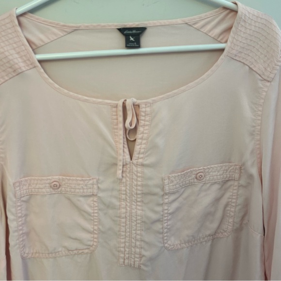 Pale Pink Eddie Bauer Long-sleeved Shirt - Picture 3 of 7